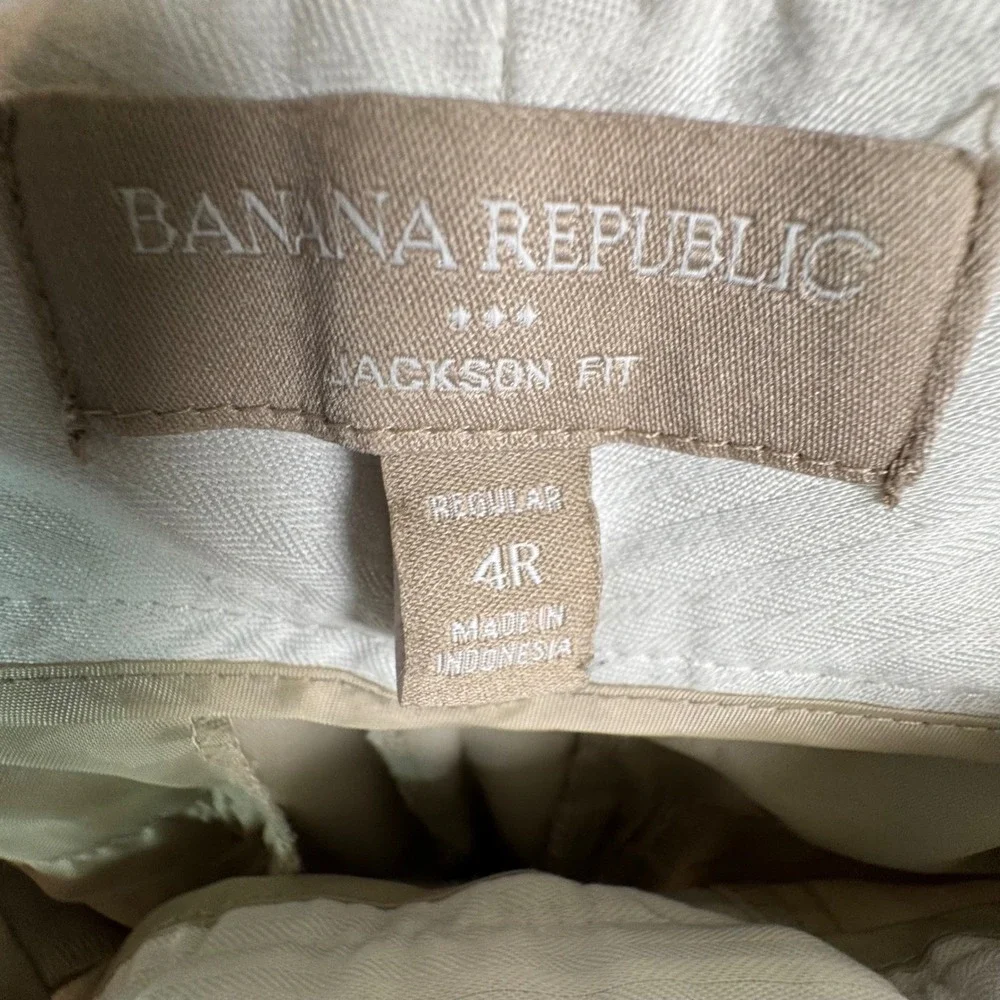 Banana Republic Womens‎ 4 Jackson Fit Khaki Chino Pants Minimalist Quiet Luxury